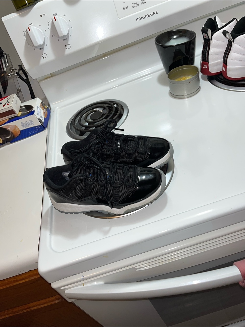 Jordan Kids Black and White Low-Top Sneakers